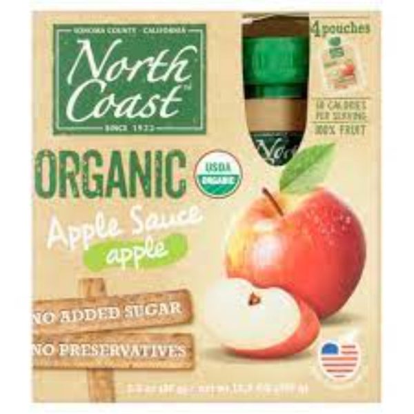 North Coast - Applesauce Honeycrisp 4Pouch Organic 12.8 OZ - Pack of 6 For Cheap