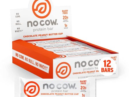 No Cow Bar - Chocolate Peanut Butter Cup Dipped 2.12 OZ - Pack of 12 Hot on Sale