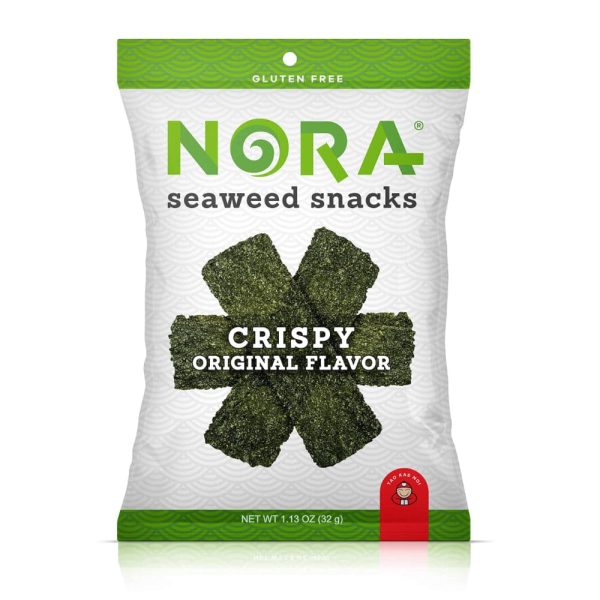 Nora Snacks - Seaweed Crispy Original 1.13 OZ - (Pack of 12) Online Sale