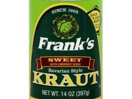 Franks Sauerkraut Bavarian 14 Oz - Pack Of 24 For Sale