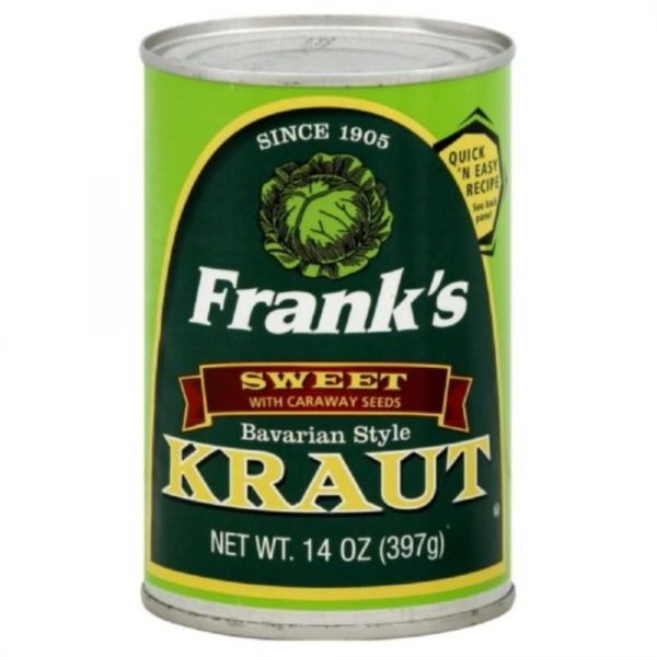 Franks Sauerkraut Bavarian 14 Oz - Pack Of 24 For Sale