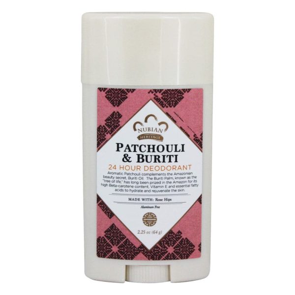 Nubian Heritage - Patchouli & Buriti 24 Hour Deodorant - 2.25oz For Discount