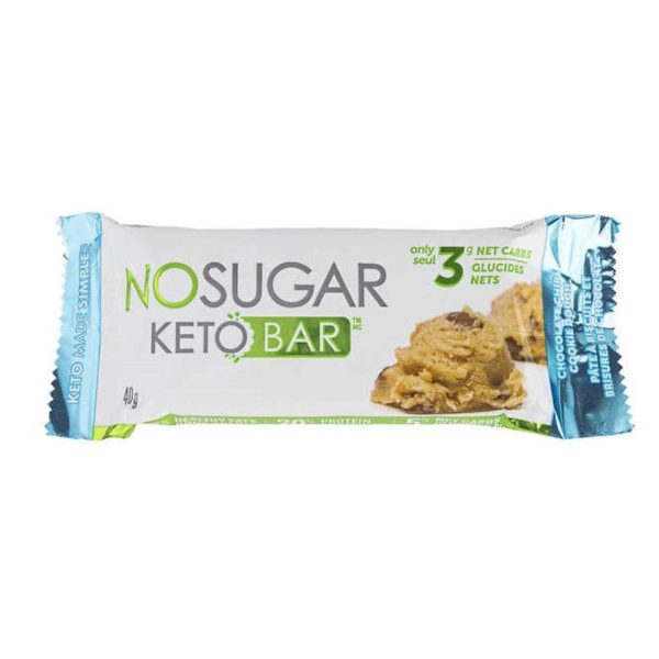 No Sugar Company - Keto Bar Chocolate Chip Cookie Dough - 40g Hot on Sale