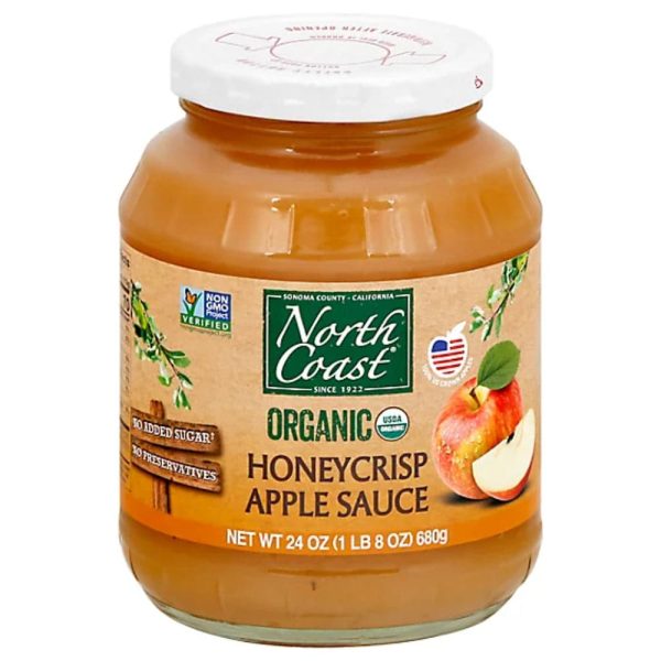 North Coast - Organic Honeycrisp Apple Sauce 24 OZ - (Pack of 6) Supply