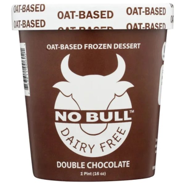 No Bull - Frozen Dessert Double Chocolate Fudge 16 OZ - Pack of 8 Online Hot Sale