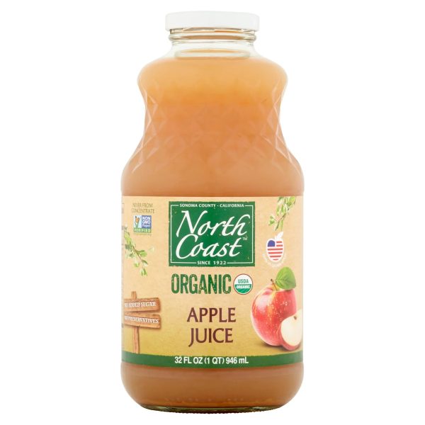 NORTH COAST JUICE APPLE ORGANIC 32 OZ - Pack of 6 Online now