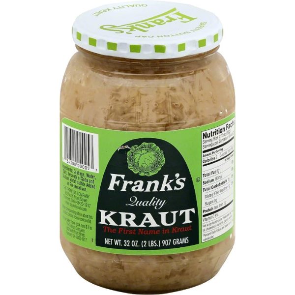 Franks - Sauerkraut Shrd Glass 32 Oz - Pack Of 12 For Discount