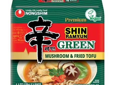 Nong Shim Noodle Green Ramyun 17.6 OZ - Pack of 4 Hot on Sale