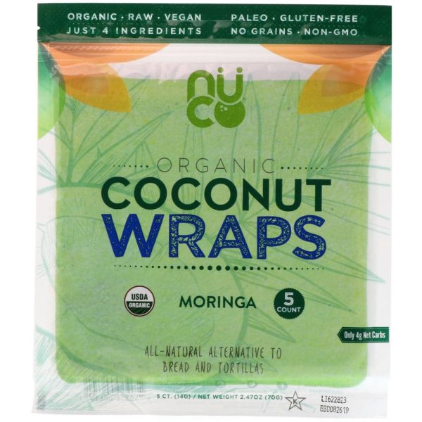 NUCO - Organic Coconut Wraps Moringa - 2.47oz Sale