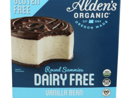 Aldens Organic - Dairy-Free Gluten-Free Vanilla Ice Cream Sammie, 14 Oz - Pack of 12 Online now