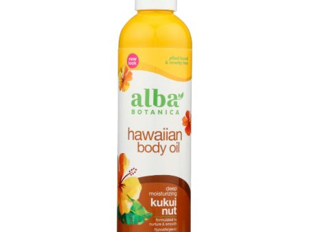 Alba Botanica - Massage Oil Kukui Nut, 8.5 Oz - Pack of 1 Sale