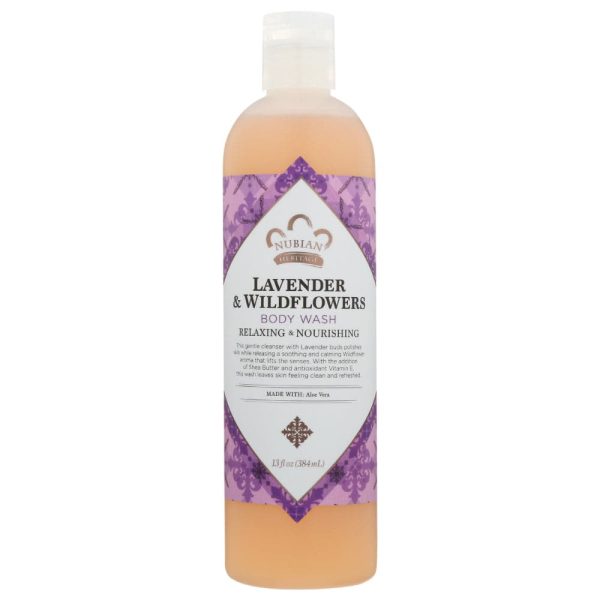 Nubian Heritage - Lavender & Wildflowers Body Wash - 13floz For Sale