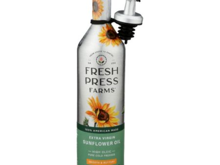 Fresh Press Farms - Extra Virgin Sunflower Oil 485 ML - (Pack of 6) Fashion