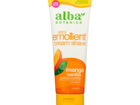 Alba Botanica - Shave Cream Mango Vanilla, 8 Oz - Pack of 1 Hot on Sale