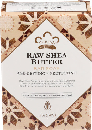 NUBIAN HERITAGE SOAP BAR RAW SHEA BUTTER 5 OZ - Pack of 1 Fashion