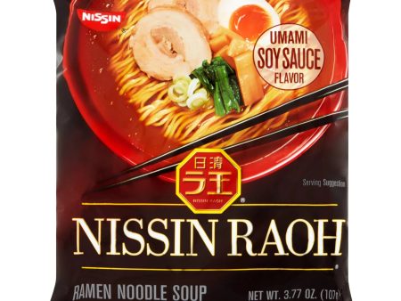 NISSIN SOUP RAOH UMAMI SOY SAUCE 3.77 OZ - Pack of 6 Discount