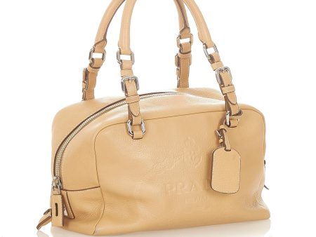 Prada Vitello Daino Logo Handbag 31669 Cheap