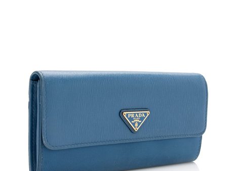 Prada Vitello Tessuto Continental Wallet 21038 Online now