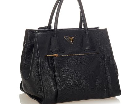 Prada Twin Pocket Leather Satchel 24744 Cheap