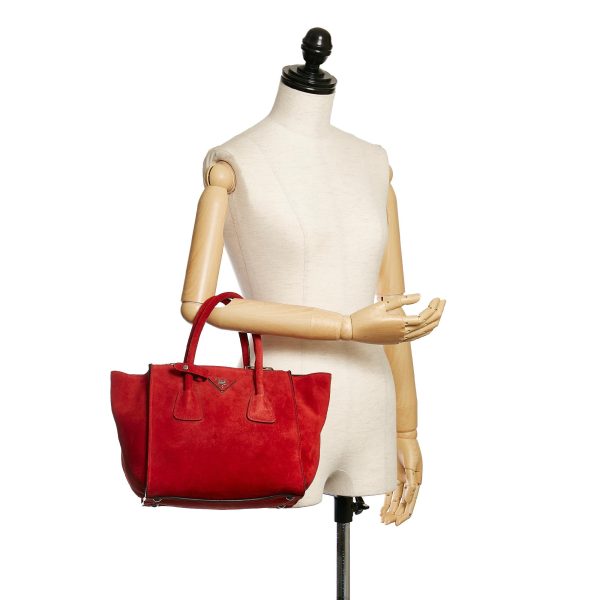 Prada Twin Pocket Suede Tote Bag 30984 Online