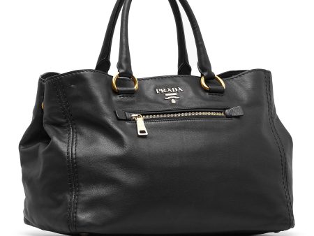 Prada Vitello Soft Calf Front Pocket Tote HbJD4k For Sale