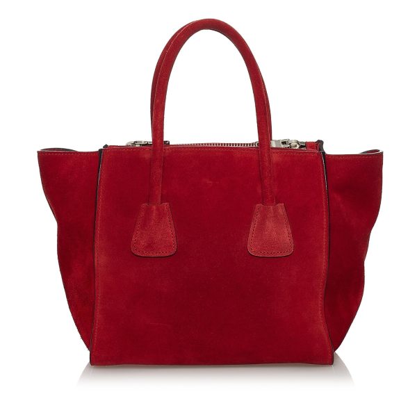 Prada Twin Pocket Suede Tote Bag 30984 Online