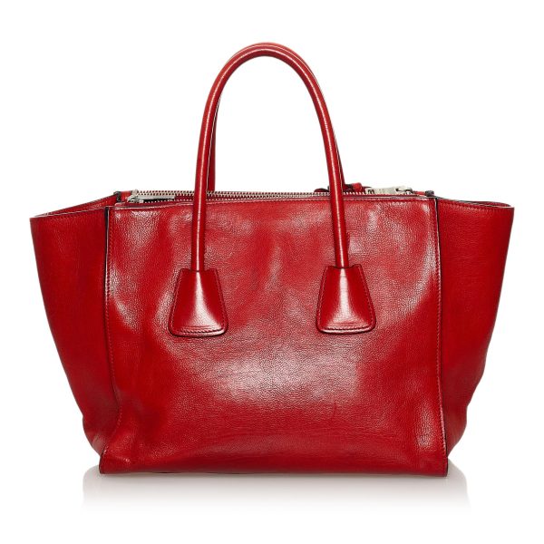 Prada Twin Pocket Leather Tote Bag 30736 Fashion