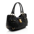 Prada Vitello Daino Leather Pushlock Tote hBazVI For Cheap