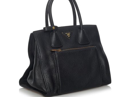 Prada Vitello Daino Leather Handbag 33906 Cheap