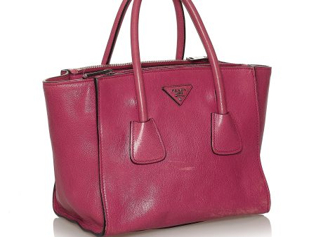 Prada Twin Pocket Leather Satchel 28484 on Sale