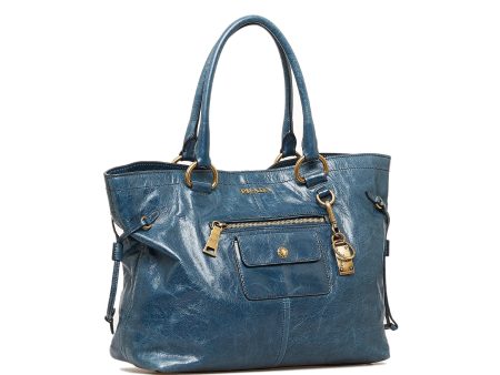 Prada Vitello Shine Tote Bag 8gFKmF on Sale