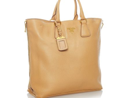 Prada Vitello Daino Leather Satchel 33096 Hot on Sale