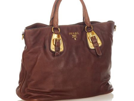 Prada Vitello Daino Satchel 26263 Cheap