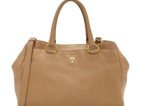 Prada Vitello Daino Leather Tote 17075 Hot on Sale