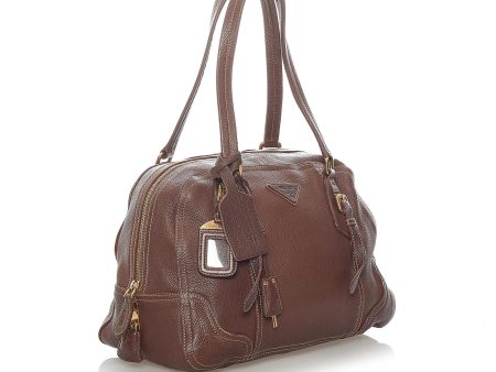 Prada Vitello Daino Satchel 30840 Hot on Sale