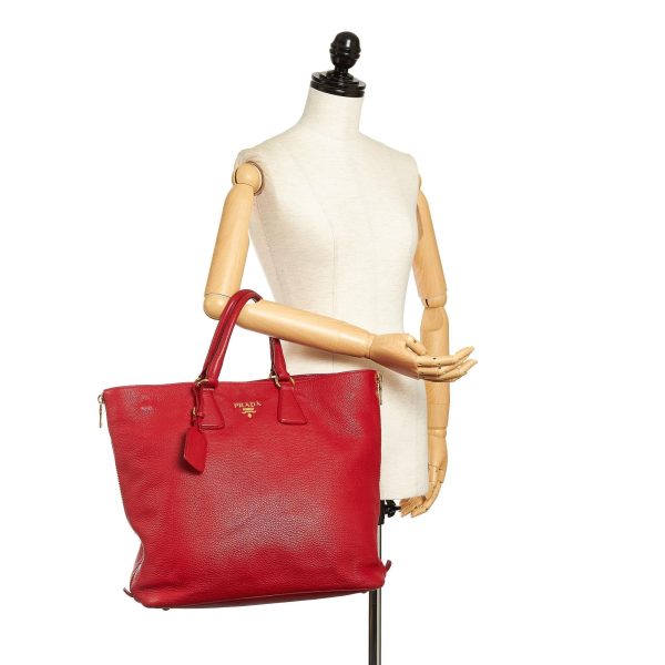 Prada Vitello Daino Leather Tote Bag 33945 Online