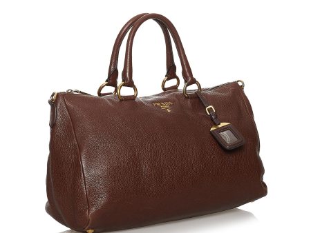 Prada Vitello Daino Satchel 30204 Fashion