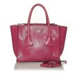 Prada Twin Pocket Leather Satchel 33976 Online Sale