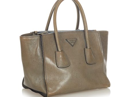 Prada Twin Pocket Leather Satchel 23322 Hot on Sale