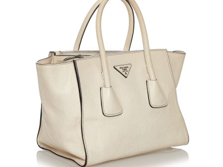 Prada Twin Pocket Leather Satchel 33296 Hot on Sale