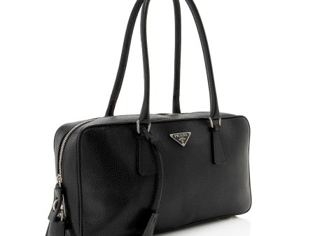 Prada Vitello Daino Medium Bauletto Satchel 22809 For Sale