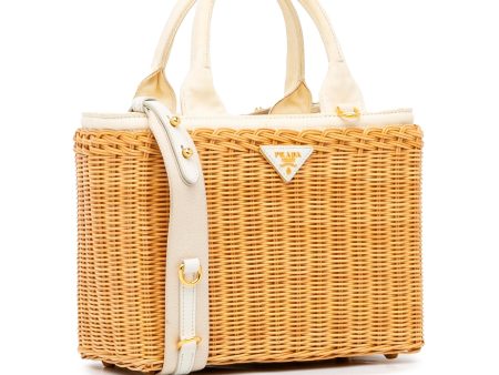 Prada Wicker Satchel XcV4Ug Online Sale