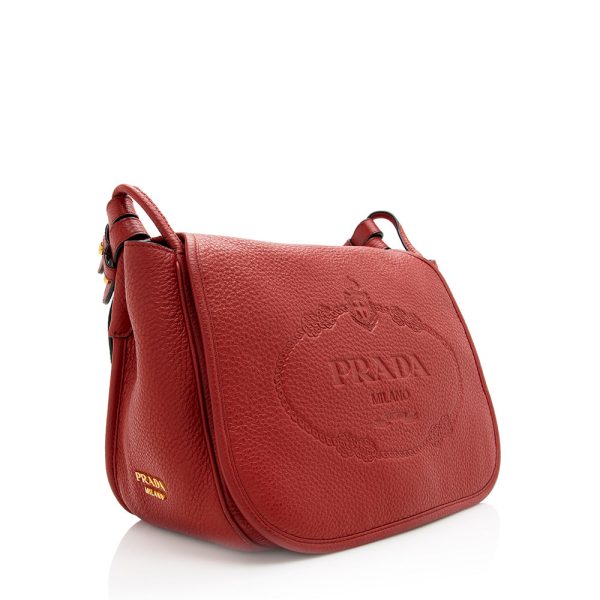 Prada Vitello Daino Logo Messenger Bag 20604 Sale