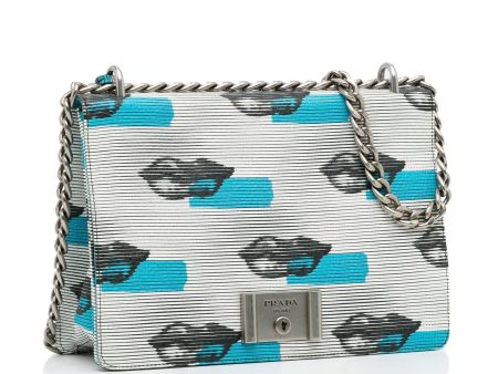 Prada Vitello Daino Lip Print Flap Bag o50yHv For Cheap