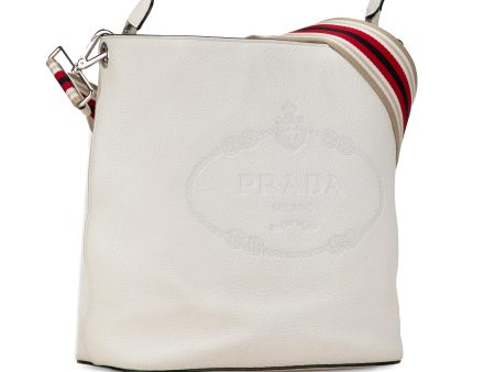 Prada Vitello Phenix Logo Bucket Bag 77RPlB Sale