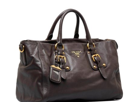 Prada Vitello Daino Satchel Vl4p6f For Cheap