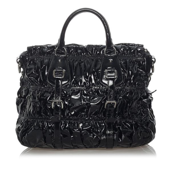 Prada Vernice Gaufre Satchel 32922 Online Sale