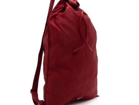 Prada Vintage Tessuto Drawstring Flat XL Backpack cRZgws Discount