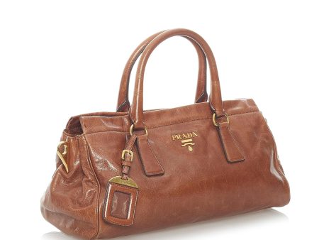 Prada Vitello Shine Satchel 32637 For Cheap