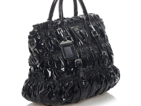 Prada Vernice Gaufre Satchel 32922 Online Sale